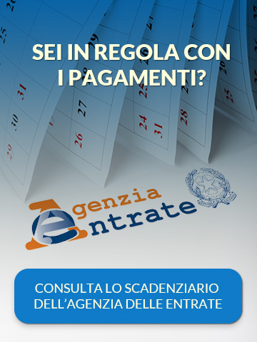 Link alla pagina dello scadenziario dell'agenzia delle entrate